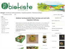 Tablet Screenshot of biokiste-hamburg.de